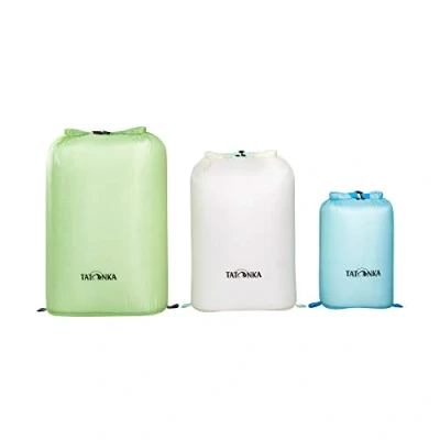 Abbildung von Packbeutel 3er Set (5l / 15l 20l) Tatonka SQZY Dry Bag Ultraleichte Stausäcke mit Rollverschluss und wasserdicht getapten Nähten ideal zum Sortieren des Reisegepäcks PFC frei