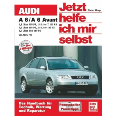 Abbildung von Audi A6: Benziner/Vierzylinder: 1,8 Liter (125 PS), T (150 PS). Benziner/Sechszylinder: 2,4 (165 2,8 (193 ... TDi (110 PS) (Jetzt helfe ich mir selbst)