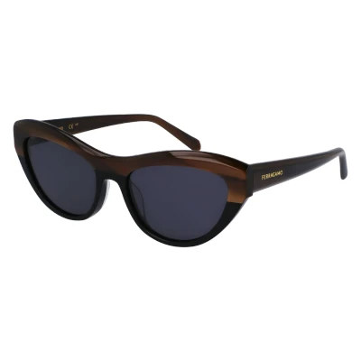 Abbildung von Ferragamo Sonnenbrille, Damen, Größe: One Size, Brown/black