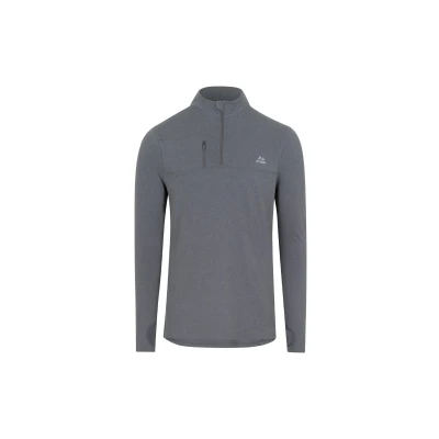 Abbildung von Danish Endurance HALF ZIP Langarmshirt, Herren, Größe: XXL, Grey mélange