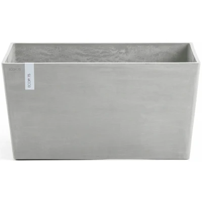 Abbildung von Ecopots Paris lang L 80 cm weiß grau Pflanzen/Blumentopf
