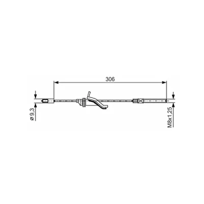 Abbildung von BOSCH 1 987 482 369 Handbremsseil 306 FORD: Focus 3 Turnier, 3, Mk3 Kasten / Kombi