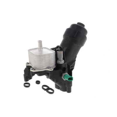 Abbildung von VEMO V15 60 6098 Ölkühler mit Dichtungen Filter, Deckel AUDI: A4 B9 Avant, A6 C7 Limousine
