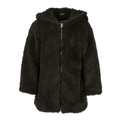 Abbildung von Urban Classics Sherpa Wintermantel für Kinder, Größe: 122/128, Black