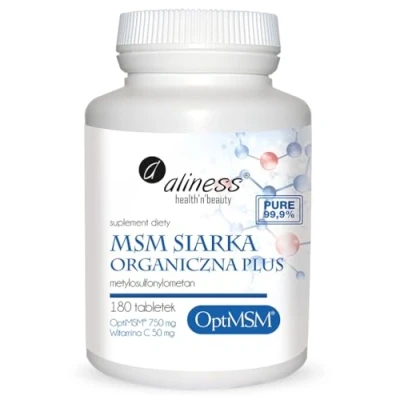 Abbildung von MSM organischer Schwefel OptiMSM plus 180 Tabletten Aliness