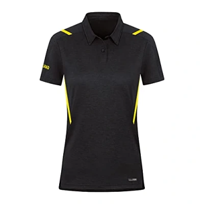 Abbildung von JAKO Damen Poloshirt Challenge, Schwarz Meliert/Citro, 36