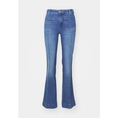 Abbildung von Wrangler Flare Jeans Bootcut, Damen, Größe: 28x34, Solid blue