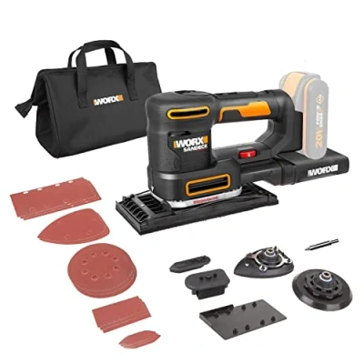 Abbildung von Worx Akku Multischleifer &quot;WX820.9&quot;, 5 in 1 Funktionen, DustStop Mikrofilter, ohne &amp; Ladegerät
