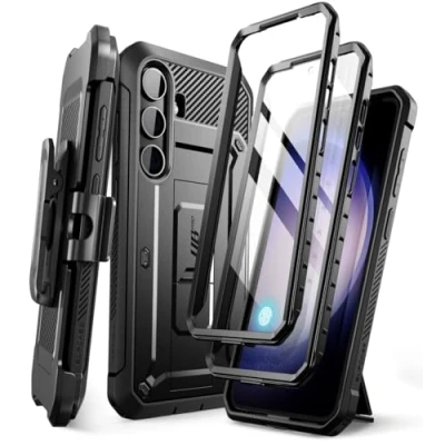Abbildung von SUPCASE Unicorn Beetle Pro für Samsung Galaxy S24 Hülle mit Ständer [2 Frontrahmen] [Integrierter Displayschutz &amp; Gürtelclip] [Schutz in Militärqualität] Bumper Handyhülle (2024),