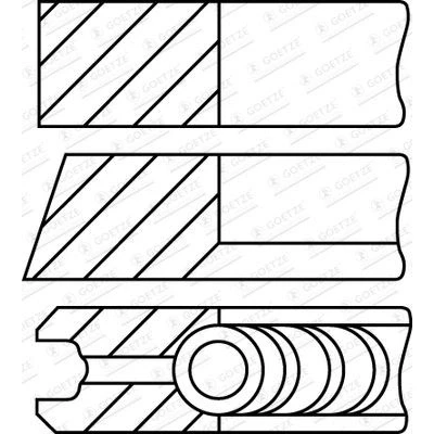 Abbildung von GOETZE ENGINE 08 430307 00 Kolbenringsatz 80,2 0,5 OPEL: Insignia A Sports Tourer, Astra J Schrägheck