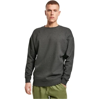Abbildung von Build Your Brand Herren Sweat Crewneck Sweatshirt, per pack Schwarz (Charcoal 00091), Large (Herstellergröße: L)