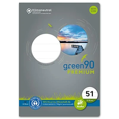 Abbildung von 10 x Staufen Oktavheft Green A6 7mm liniert Lineatur 51 32 Blatt