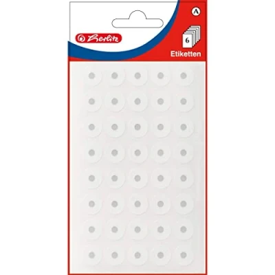 Abbildung von Herlitz 830273 Lochverstärkungsringe selbstklebend mit 13 mm Durchmesser, 240 Stück, weiß