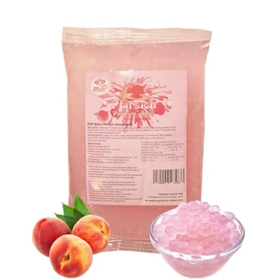 Abbildung von Bubble Tea Popping Boba 600g Packung Pfirsich Fruchtperlen Natur Super Ideen zum Selber Machen Topping für DIY