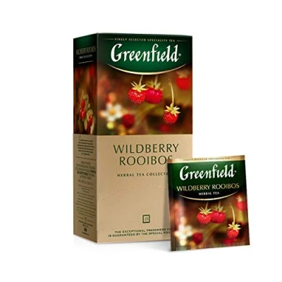 Abbildung von Tee Greenfield herbal WILDBERRY Rooibostee mit Erdbeer/Cranberry 25 Beutel