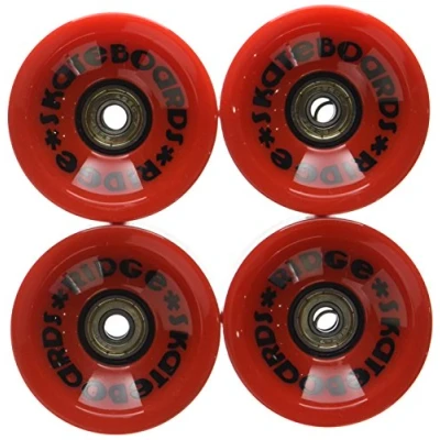 Abbildung von Ridge Unisex Youth 70mm Longboard Wheels Skateboard Räder, Rot, 70 mm