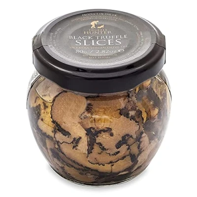 Abbildung von TruffleHunter Schwarze Trüffelscheiben Konservierte Trüffel in nativem Olivenöl extra 80 g