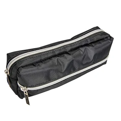 Abbildung von ONLINE Premium Schlampermäppchen/Pencil Case in Black Style I Stylisches Schlamperetui für Jungen und Mädchen Federmäppchen mit Reißverschluss 2 Fächer Ideal Schule,Uni Büro, 22 cm