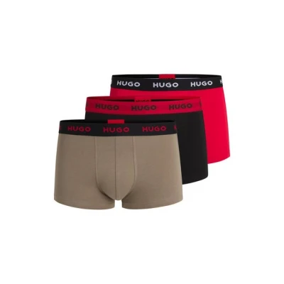 Abbildung von HUGO Trunk 3 PACK Panties, Herren, Größe: Large, Khaki/black/red