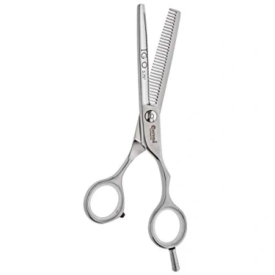 Abbildung von Cerena Modellierschere Go 5.75&quot; (15 cm) 32 Zähne Friseurschere aus rostfreiem Edelstahl und mit einseitiger Zahnung natürliches Schneideergebnis weiche Übergänge