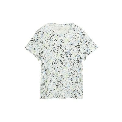 Abbildung von TOM Tailor Tshirt print, Damen, Größe: XS, Multicolor white dot structure