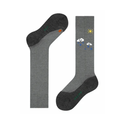 Abbildung von Falke Active Rainboot Kneehigh Anatomical FIT Kniestrümpfe für Kinder, Größe: 35 38, Light grey mel