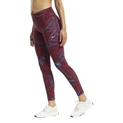 Abbildung von Reebok Damen Ts Lux Prfrm Tight Techtw Netze, granatrot, XXS