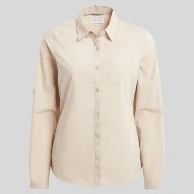 Abbildung von Craghoppers Damen Kiwi LS Shirt Hemd, Desert Sand, 16L