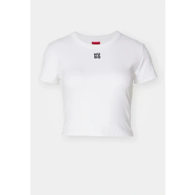 Abbildung von HUGO Delanor Tshirt basic, Damen, Größe: Medium, White