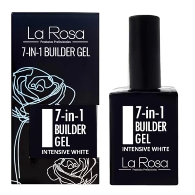 Abbildung von LaRosa 7 in 1 BUILDER Gel a Bottle UV Aufbaugel für Nageldesign und Nailart 15 ml INTENSIVE WHITE
