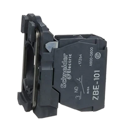 Abbildung von Schneider Electric ZB5AZ101 Hilfsschalterblock, Kontaktblock Drucktaster, 22mm, 1S, Kunststoffoff