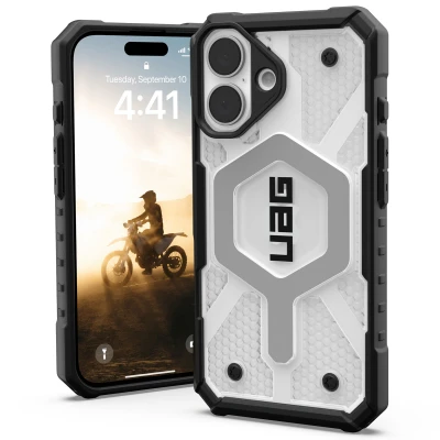 Abbildung von Apple iPhone 16 Hülle MagSafe Kunststoff UAG Hard Case/Backcover Handyhülle Transparent Shockproof/Stoßfest