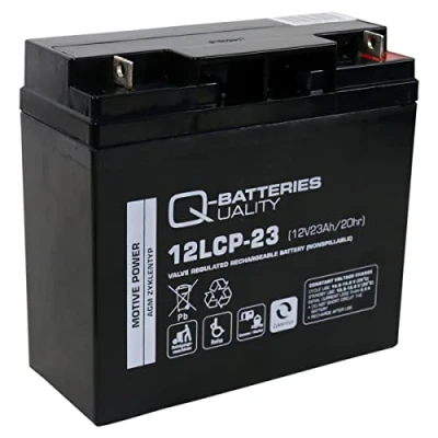 Abbildung von Q Batteries 12LCP 23 / 12V 23Ah Blei Akku Zyklentyp AGM Deep Cycle VRLA Anschluss F3