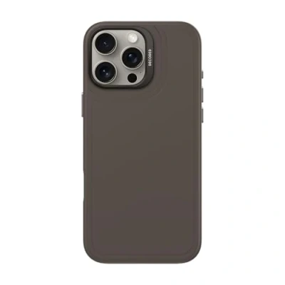 Abbildung von DECODED Silicone Stacks Hülle für iPhone 16 Pro Max, MagSafe kompatibel, Premium Liquid Soft Touch Material, Ganzkörper Schutzhülle, erhöhte Kanten zum Schutz von Bildschirm und Kamera, Phantomschwarz