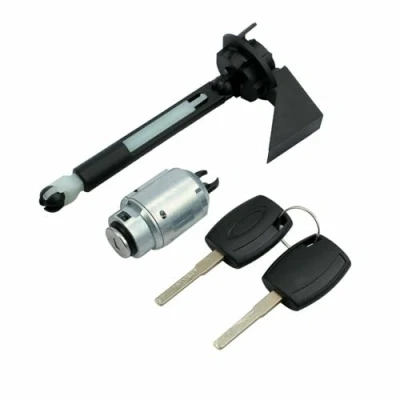 Abbildung von Bohaner Motorhaubeschloss Reparatursatz Motorhaubenentriegelung Motorhauben Schließzylinder Verriegelungssatz Für Ford Focus MK2 C max mit 2 Schlüssel Schwarz 1355231