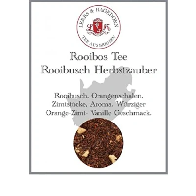 Abbildung von Lerbs &amp; Hagedorn, Rooibos Tee Rooibusch Herbstzauber Würziger Orange Zimt Vanille Geschmack 250g (Ca. 20 Liter)