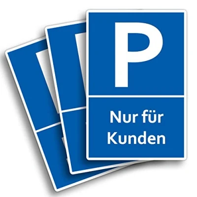 Abbildung von 3 Stück Nur für Kunden Parkplatzschild 20 x 30 cm aus stabiler PVC Hartschaumplatte 3mm Schild Gäste mit UV Schutz von STROBO