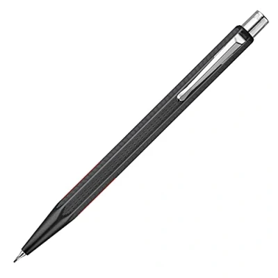 Abbildung von Caran d&#039;Ache Geschenkset Ecridor Racing Minenhalter mit Etui Messing/Chrome Schwarz Rot, Größe: 13,1cm, 0402.009, Mehrfarbig