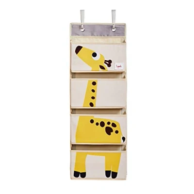 Abbildung von 3 Sprouts Tür Organizer Kinderzimmer Hängeorganizer Kinder Türregal zum Einhängen Hängend Aufbewahrung Bad für Giraffe