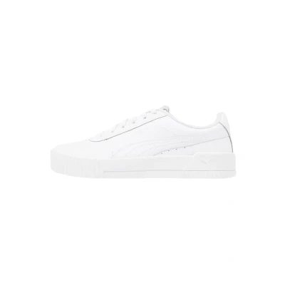 Abbildung von Puma Carina Sneaker low, Damen, Größe: 36, White/silver Leder und lederimitat