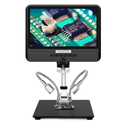 Abbildung von Andonstar AD208 Digitales Mikroskop mit 21,6 cm (8,5 Zoll) großem Bildschirm, 260 x LCD Labor, handgehaltenes USB für PCB Löten, Münzsammlung