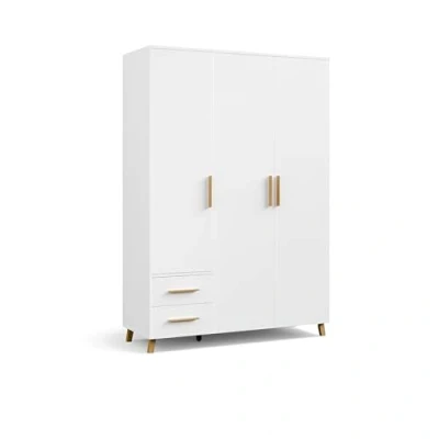 Abbildung von rauch Drehtürenschrank &quot;Kleiderschrank Schrank Garderobe Wäscheschrank SHINJO&quot;, (in 3 verschiedenen Ausstattungen BASIC/CLASSIC/PREMIUM), Griffe und Füße aus Massivholz mit 2 Schubladen MADE IN GERMANY