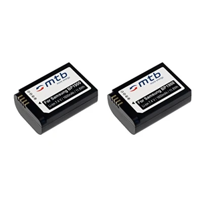 Abbildung von 2 Akkus BP1900 für Samsung Smart Camera NX1 NX 1 (7.4V 1600mAh mit INFOCHIP)