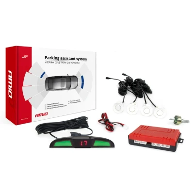 Abbildung von AMiO 02283 Einparkhilfe mit Bohrer vorne und hinten Sensor, Montageanleitung 4