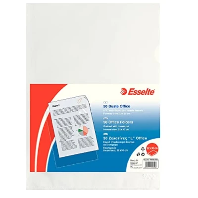 Abbildung von Esselte Dokumentenecht 395082000 L Polypropylen Beutel 22 cm x 30