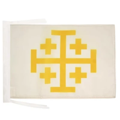 Abbildung von AZ FLAG Flagge Königreich Jerusalem 45x30 cm Mit Kordel Kreuzfahrerstaaten Fahne 30 x 45 Flaggen