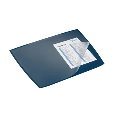 Abbildung von Durable Schreibunterlage ARTWORK 590x470 mm, Schreibtischunterlage mit transparenter Abdeckung PP, dunkelblau, 722107