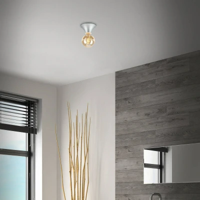 Abbildung von BRILONER Wandleuchte Innen, Wandlampe Badezimmerlampe, Deckenleuchte, Deckenlampe, Spritzwassergeschützte für das Bad, Spiegellampe, Spiegelleuchte, Chrom Matt