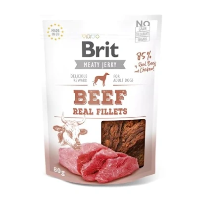 Abbildung von Brit Jerky Snack, Snacks, Hund, Erwachsene (Tier), Steak, 80 g, Zuckerfrei