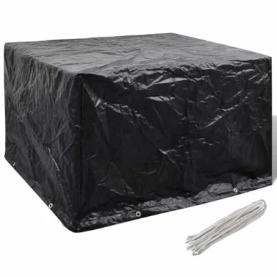 Abbildung von vidaXL Gartenmöbel Abdeckung Abdeckplane Schutzhülle Möbel Wetterschutz wasserbeständig UV beständig Outdoor Möbelschutz 8 Ösen 135x135x90 cm